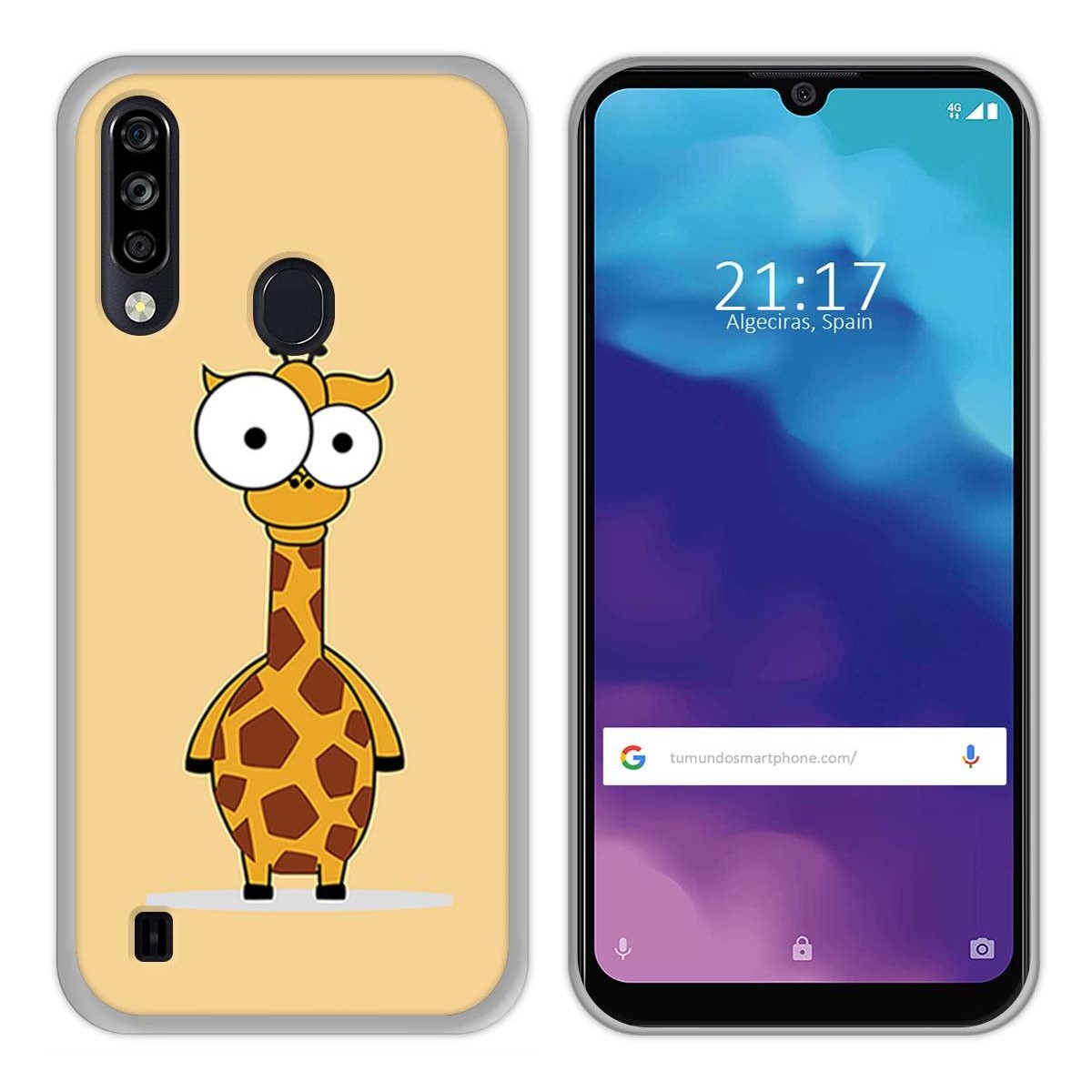 Funda Gel Tpu para ZTE Blade A7 2020 diseño Jirafa Dibujos
