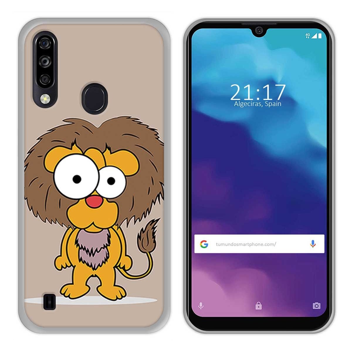 Funda Gel Tpu para ZTE Blade A7 2020 diseño Leon Dibujos