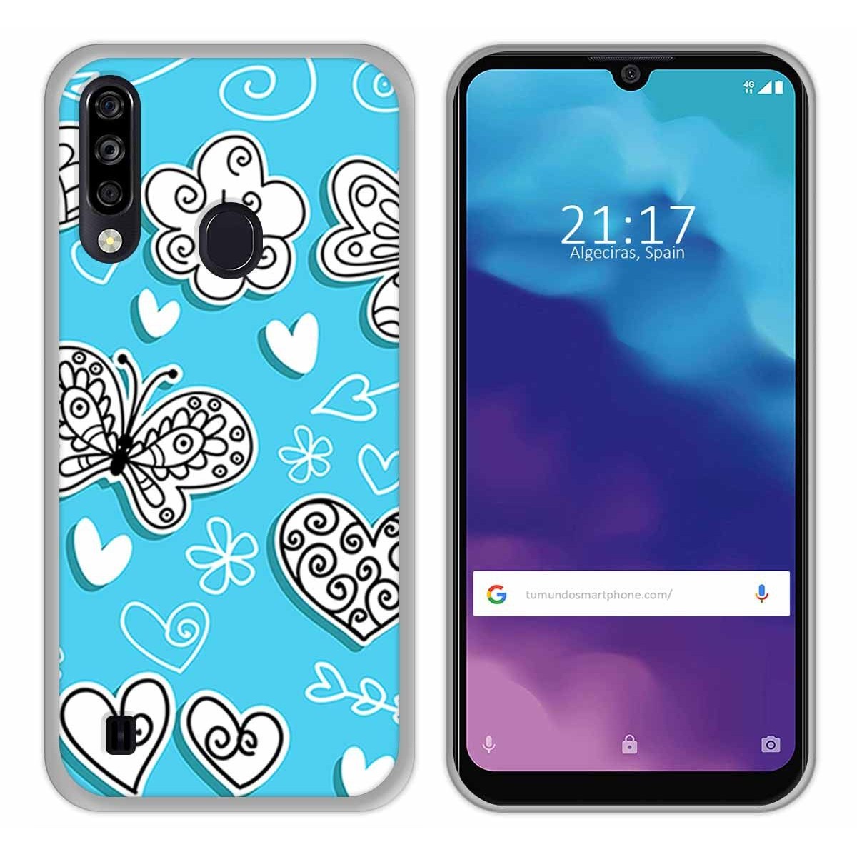 Funda Gel Tpu para ZTE Blade A7 2020 diseño Mariposas Dibujos