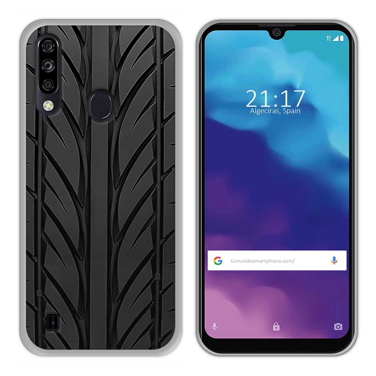Funda Gel Tpu para ZTE Blade A7 2020 diseño Neumatico Dibujos