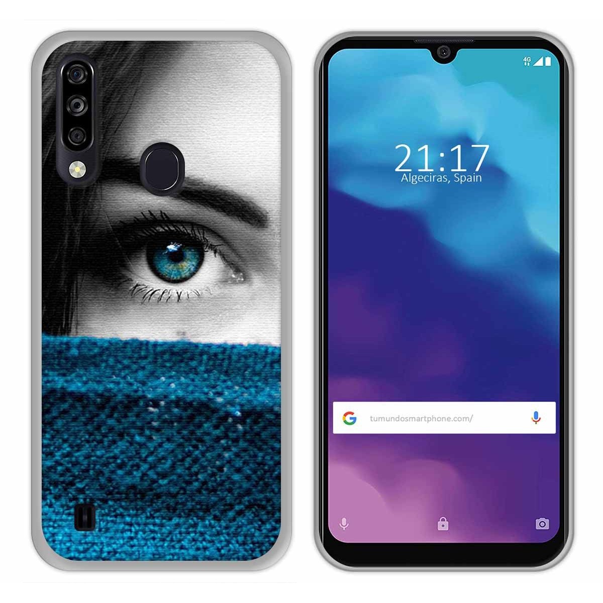 Funda Gel Tpu para ZTE Blade A7 2020 diseño Ojo Dibujos