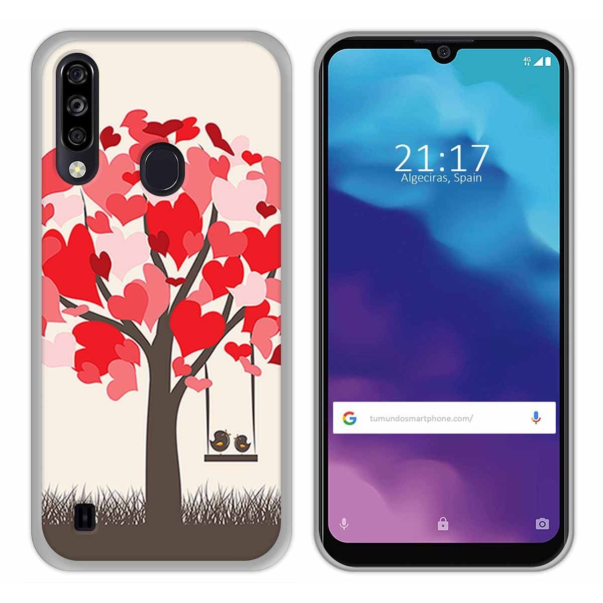 Funda Gel Tpu para ZTE Blade A7 2020 diseño Pajaritos Dibujos