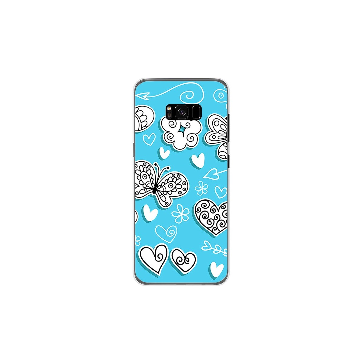 Funda Gel Tpu para Samsung Galaxy S8 Plus Diseño Mariposas Dibujos