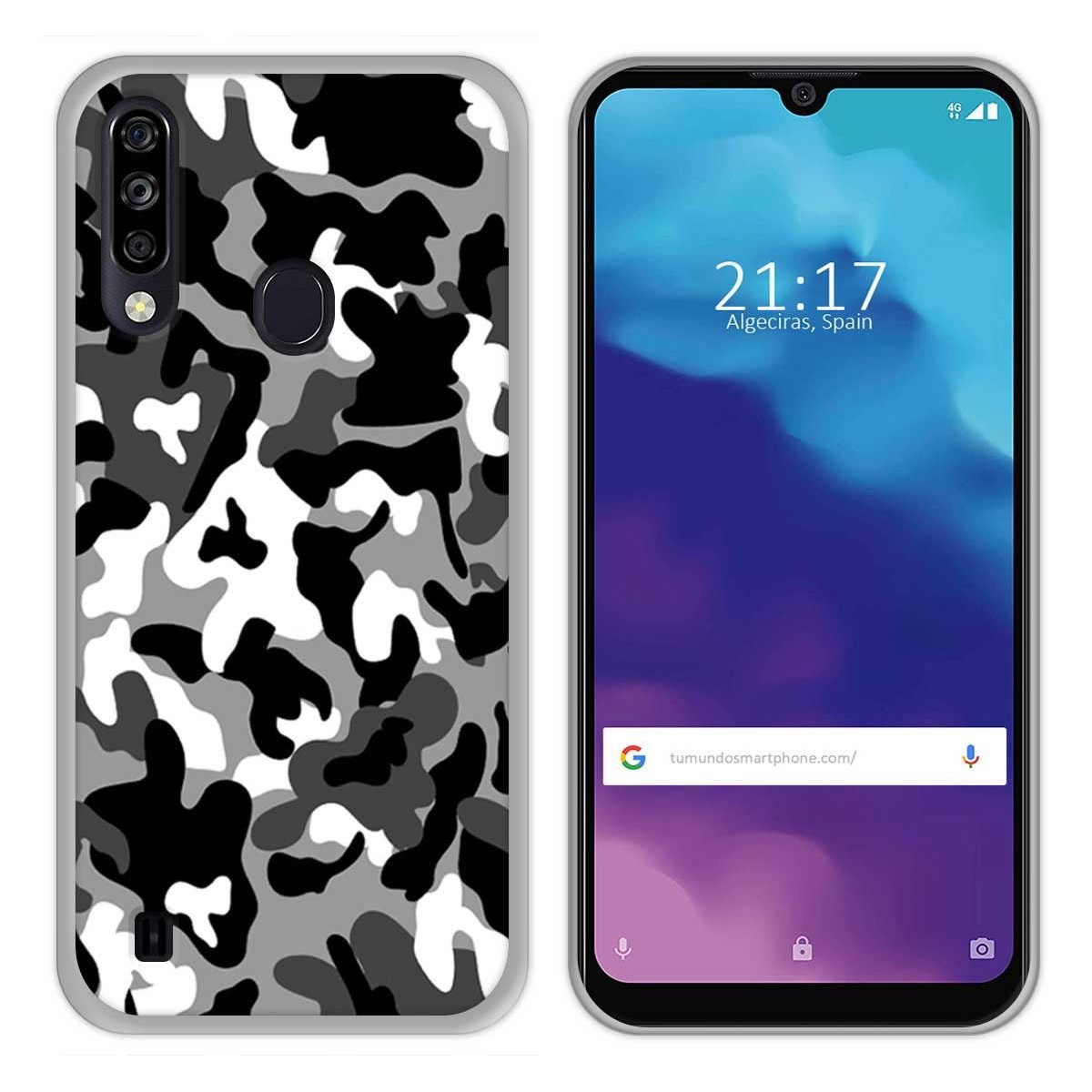 Funda Gel Tpu para ZTE Blade A7 2020 diseño Snow Camuflaje Dibujos