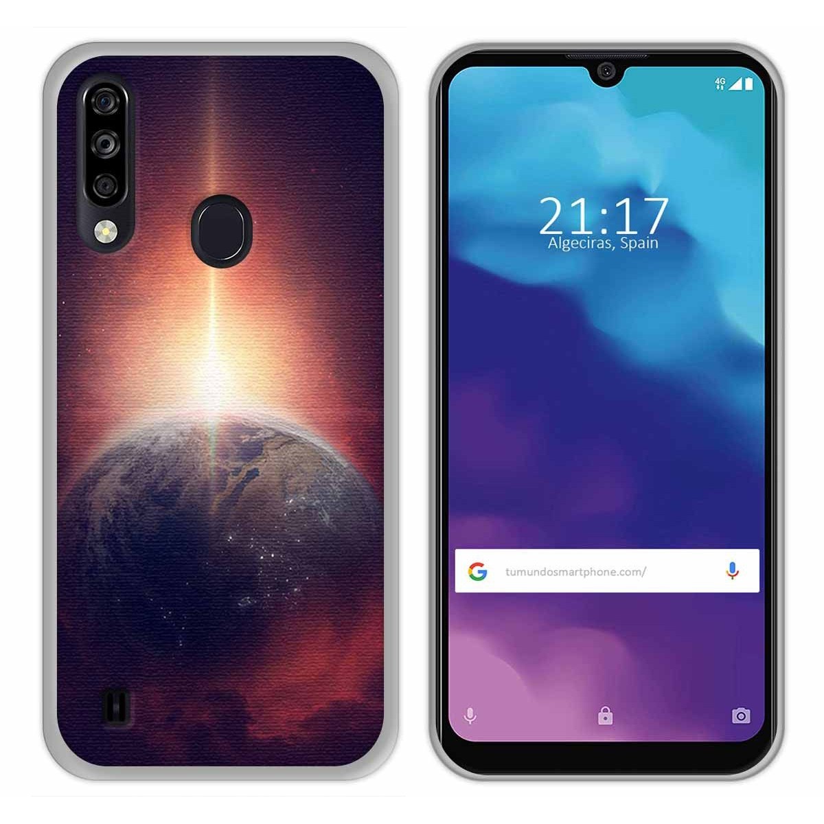 Funda Gel Tpu para ZTE Blade A7 2020 diseño Tierra Dibujos