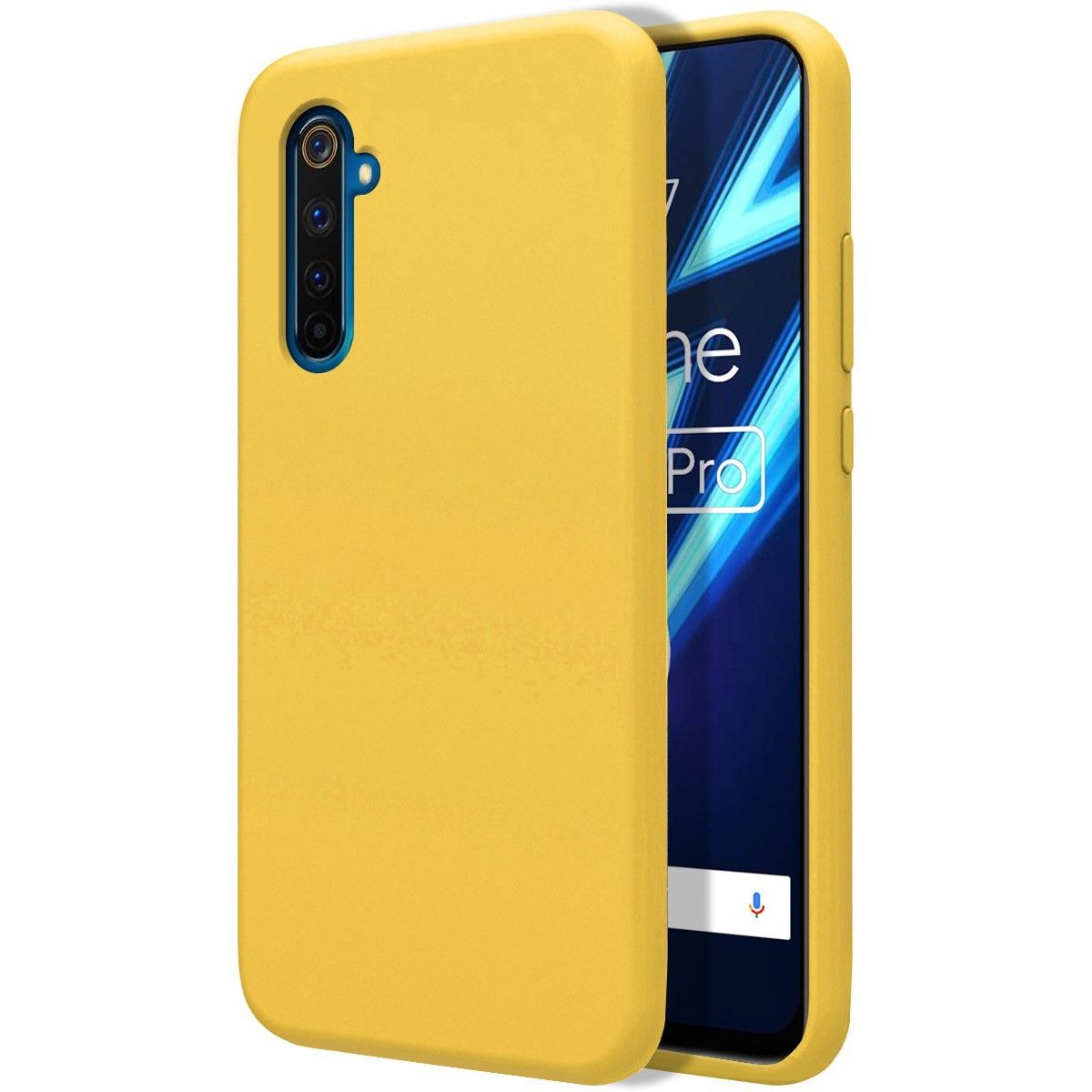 Funda Silicona Líquida Ultra Suave para Realme 6 Pro color Amarilla