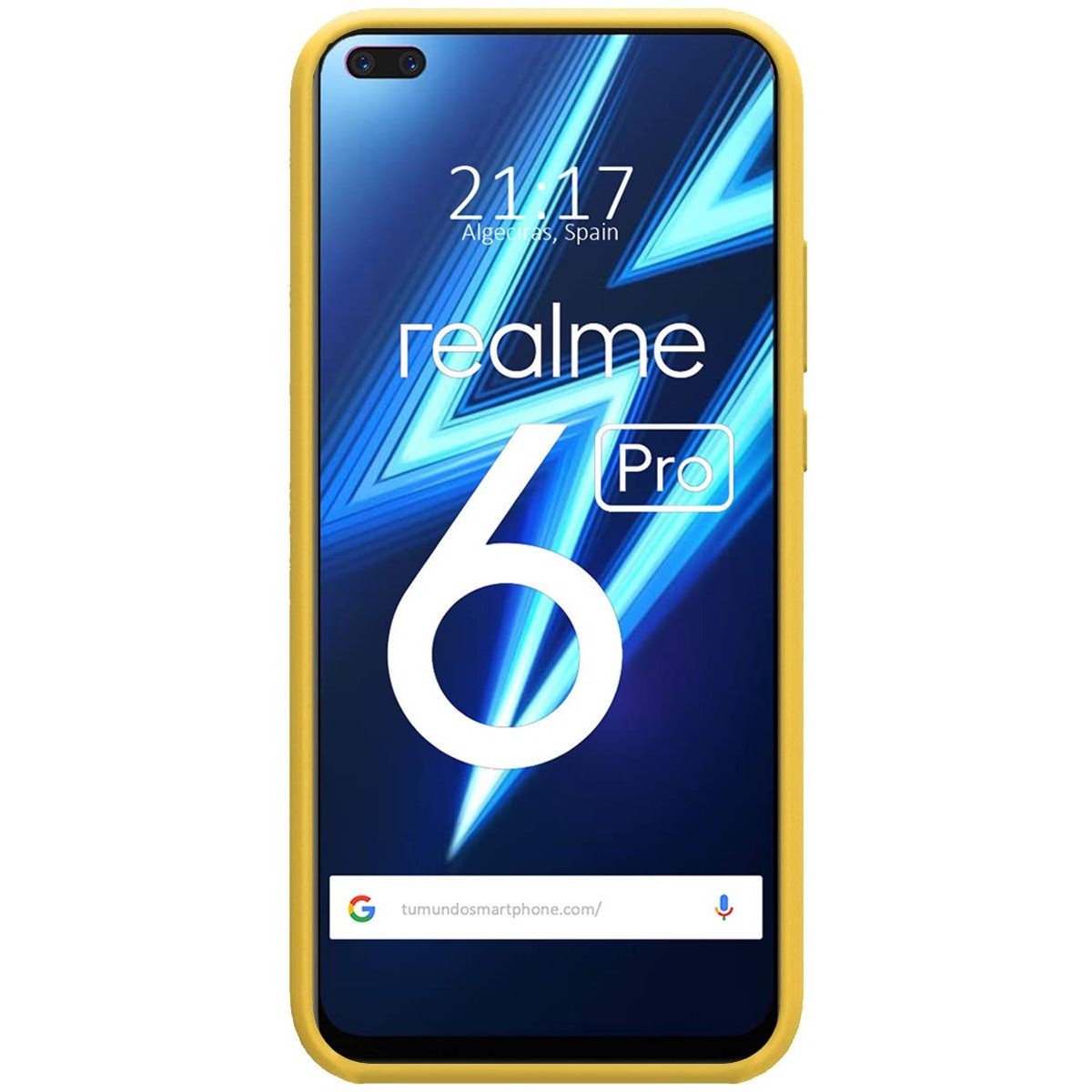 Funda Silicona Líquida Ultra Suave para Realme 6 Pro color Amarilla