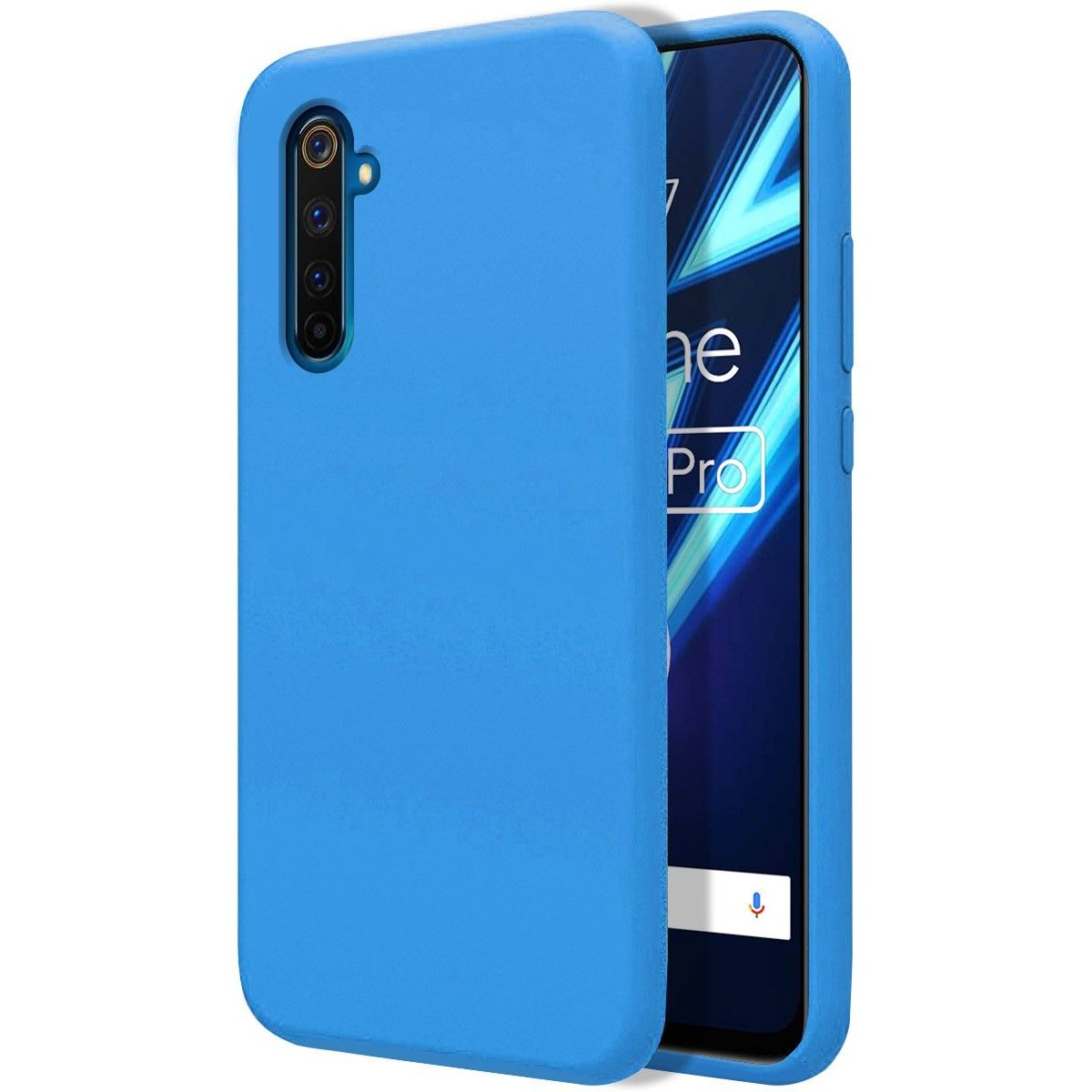 Funda Silicona Líquida Ultra Suave para Realme 6 Pro color Azul