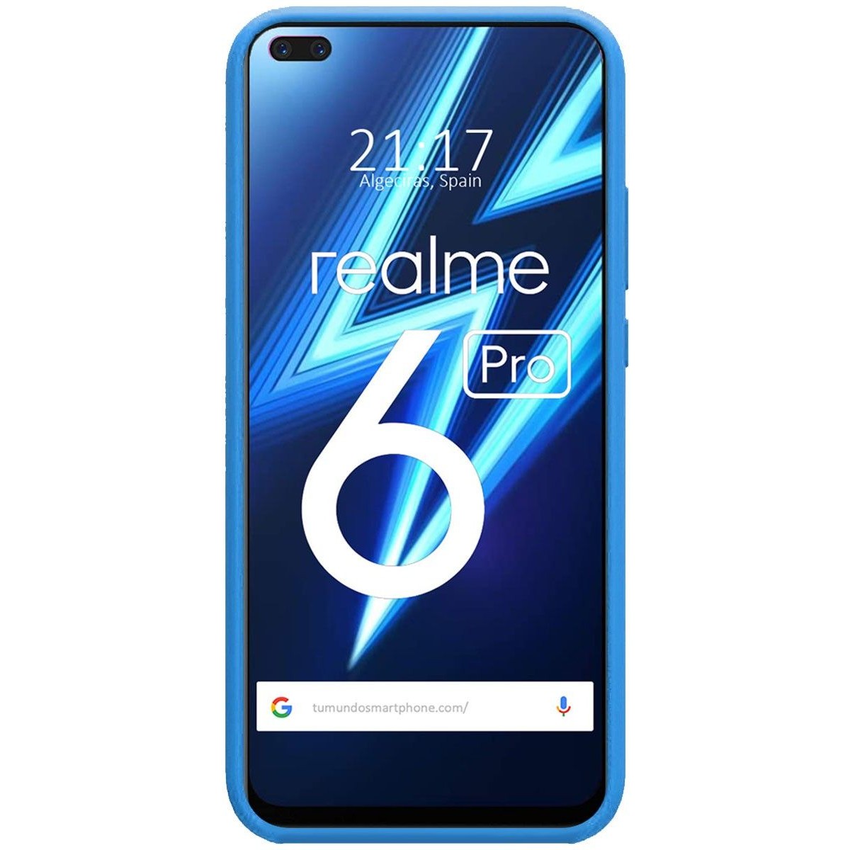Funda Silicona Líquida Ultra Suave para Realme 6 Pro color Azul