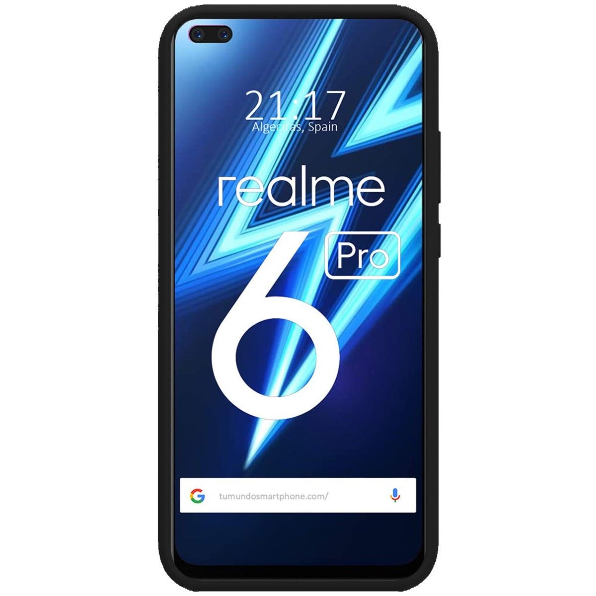 Funda Silicona Líquida Ultra Suave para Realme 6 Pro color Negra