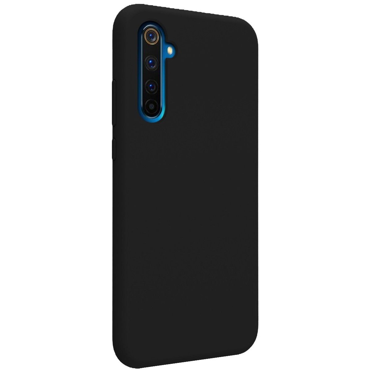 Funda Silicona Líquida Ultra Suave para Realme 6 Pro color Negra