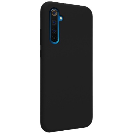 Funda Silicona Líquida Ultra Suave para Realme 6 Pro color Negra