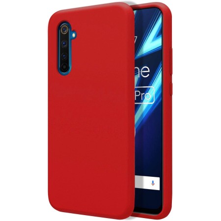 Funda Silicona Líquida Ultra Suave para Realme 6 Pro color Roja