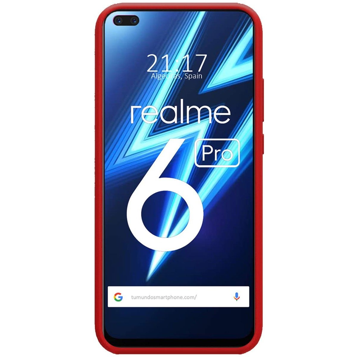 Funda Silicona Líquida Ultra Suave para Realme 6 Pro color Roja