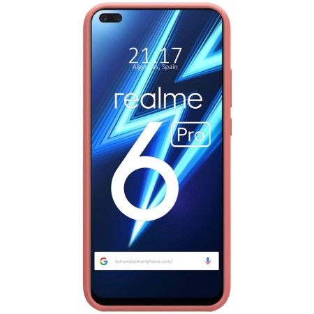 Funda Silicona Líquida Ultra Suave para Realme 6 Pro color Rosa