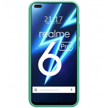Funda Silicona Líquida Ultra Suave para Realme 6 Pro color Verde