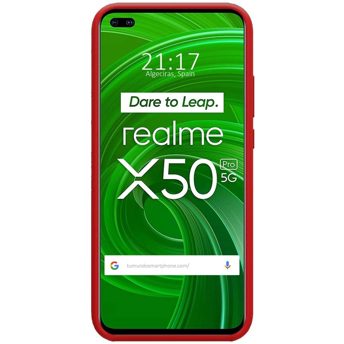 Funda Silicona Líquida Ultra Suave para Realme X50 Pro 5G color Roja