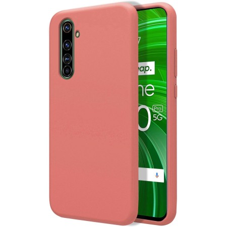 Funda Silicona Líquida Ultra Suave para Realme X50 Pro 5G color Rosa