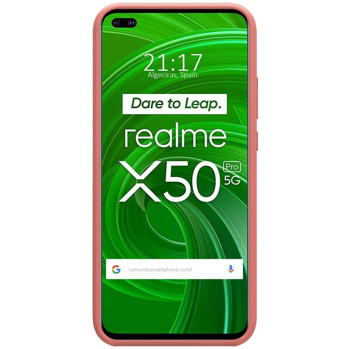 Funda Silicona Líquida Ultra Suave para Realme X50 Pro 5G color Rosa