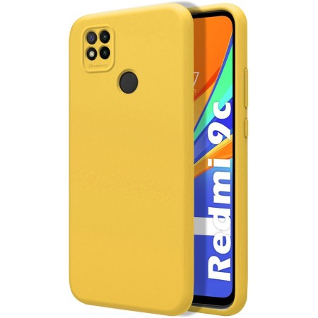 Funda Silicona Líquida Ultra Suave para Xiaomi Redmi 9C color Amarilla