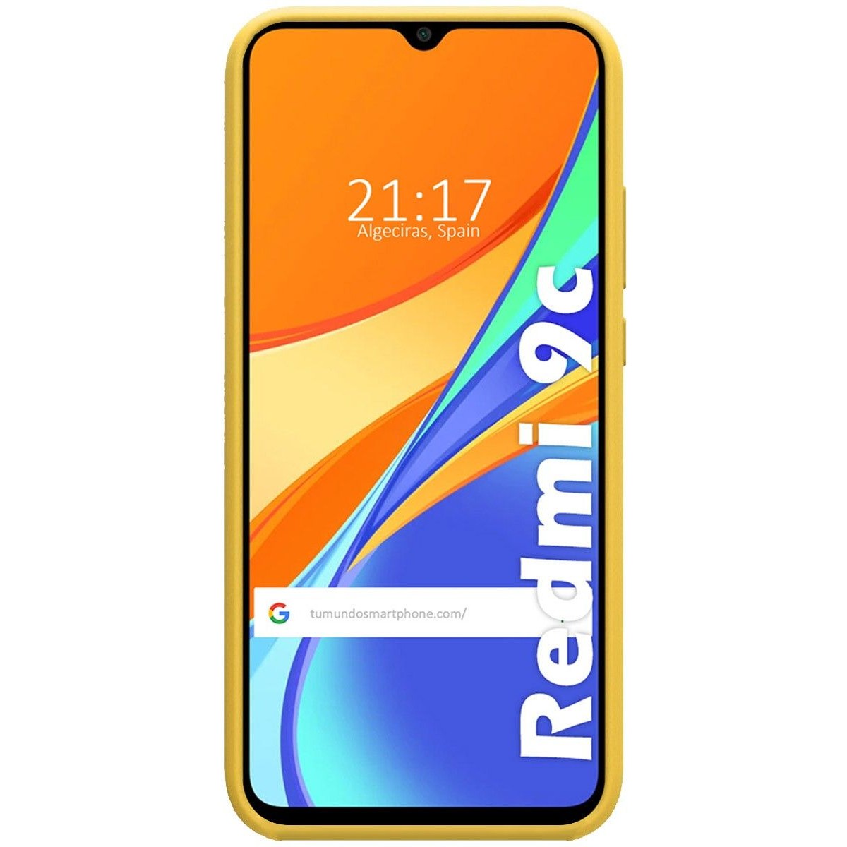 Funda Silicona Líquida Ultra Suave para Xiaomi Redmi 9C color Amarilla