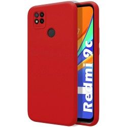 Funda Silicona Líquida Ultra Suave para Xiaomi Redmi 9C color Roja