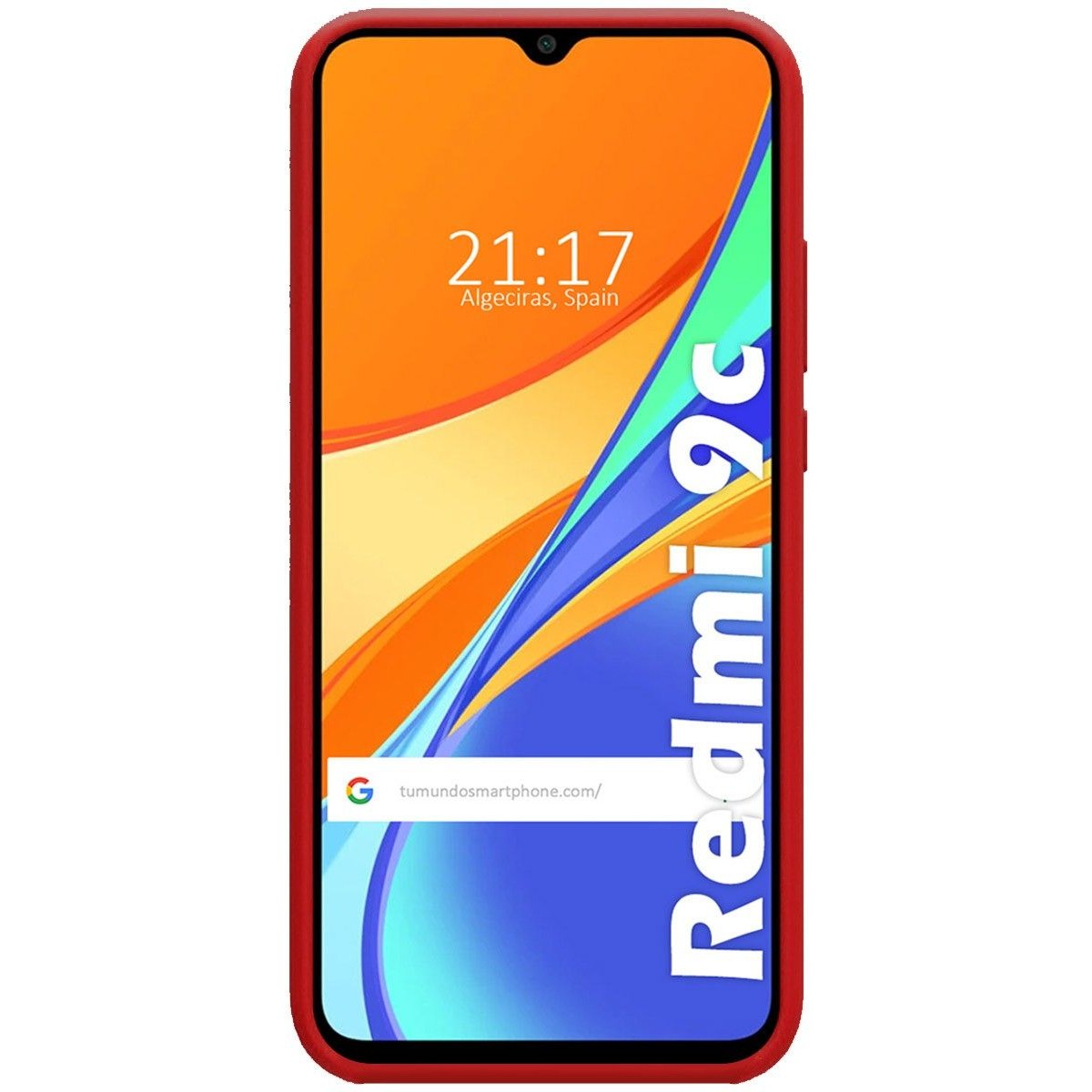 Funda Silicona Líquida Ultra Suave para Xiaomi Redmi 9C color Roja