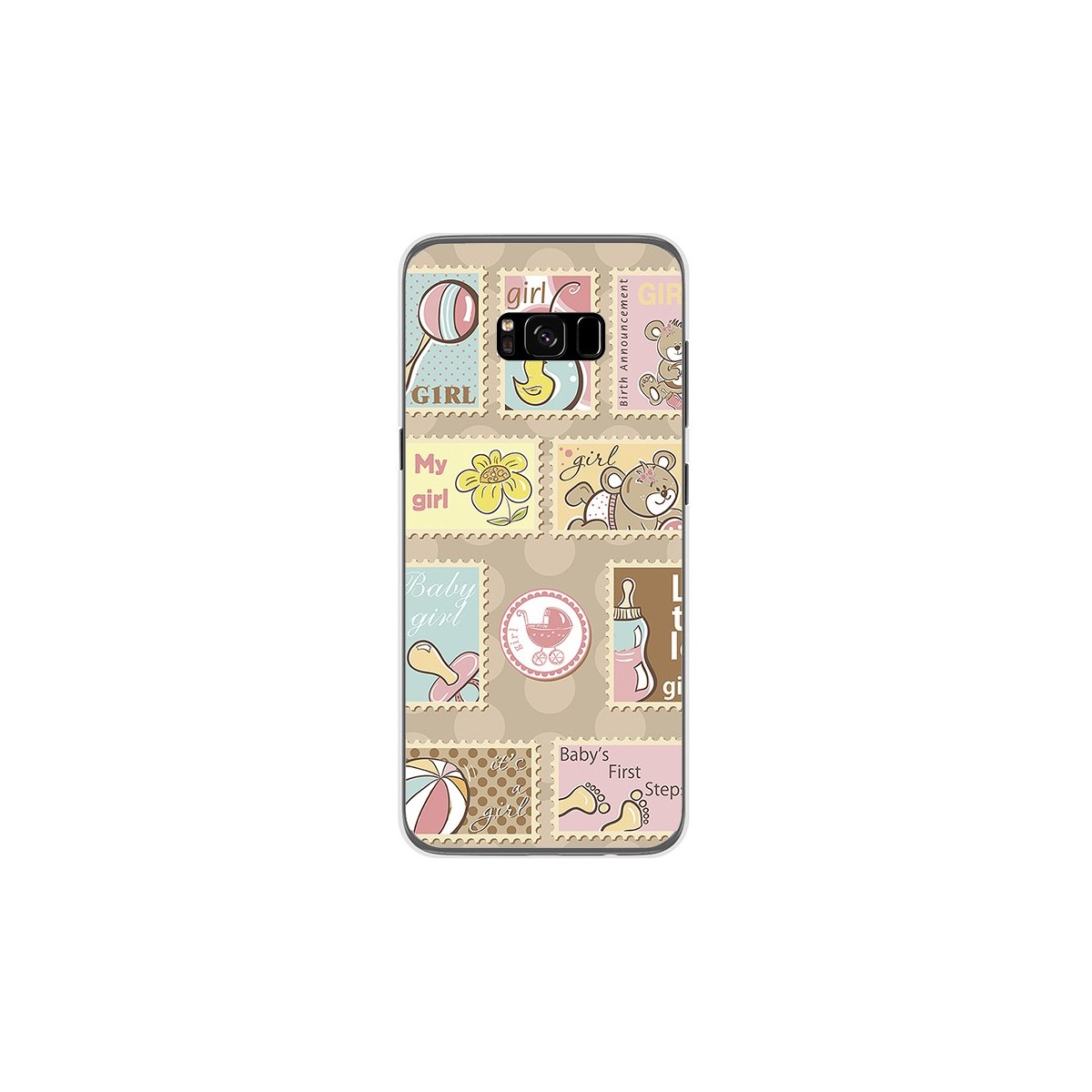 Funda Gel Tpu para Samsung Galaxy S8 Plus Diseño Sellos Dibujos
