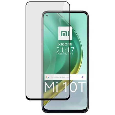 Protector Cristal Templado Completo 5D Full Glue Negro para Xiaomi Mi 10T / MI 10T Pro Vidrio