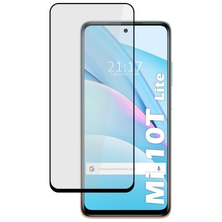 Protector Cristal Templado Completo 5D Full Glue Negro para Xiaomi Mi 10T Lite vidrio