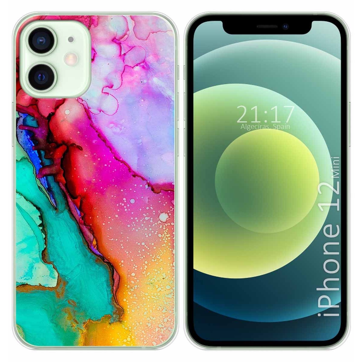 Funda Gel Tpu para Iphone 12 Mini (5.4) diseño Mármol 15 Dibujos