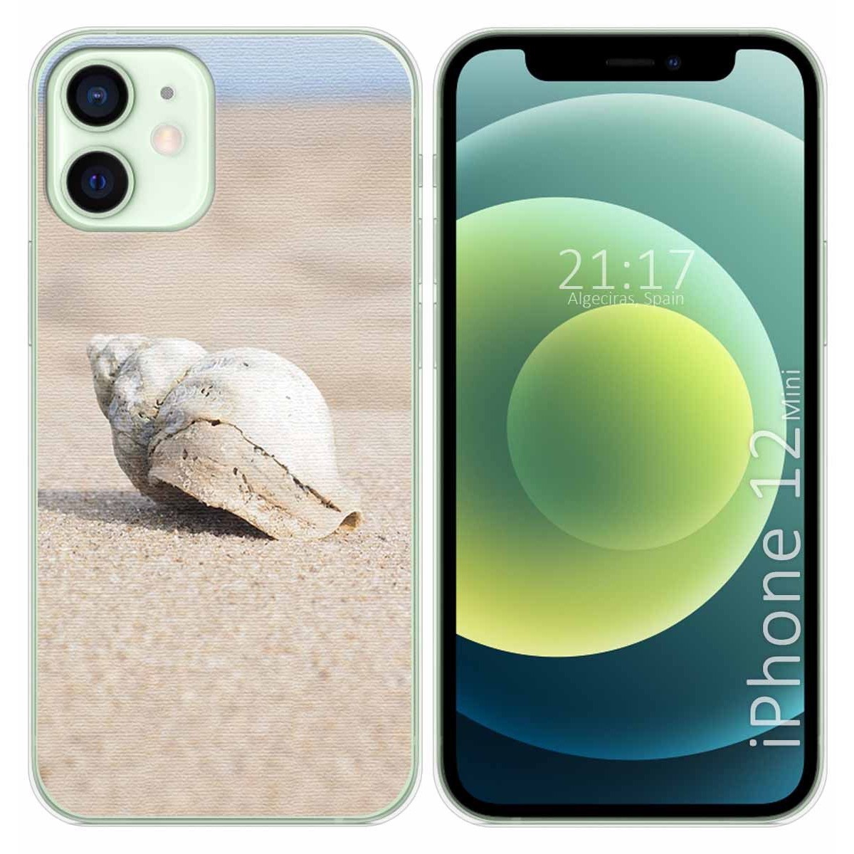 Funda Gel Tpu para Iphone 12 Mini (5.4) diseño Concha Dibujos