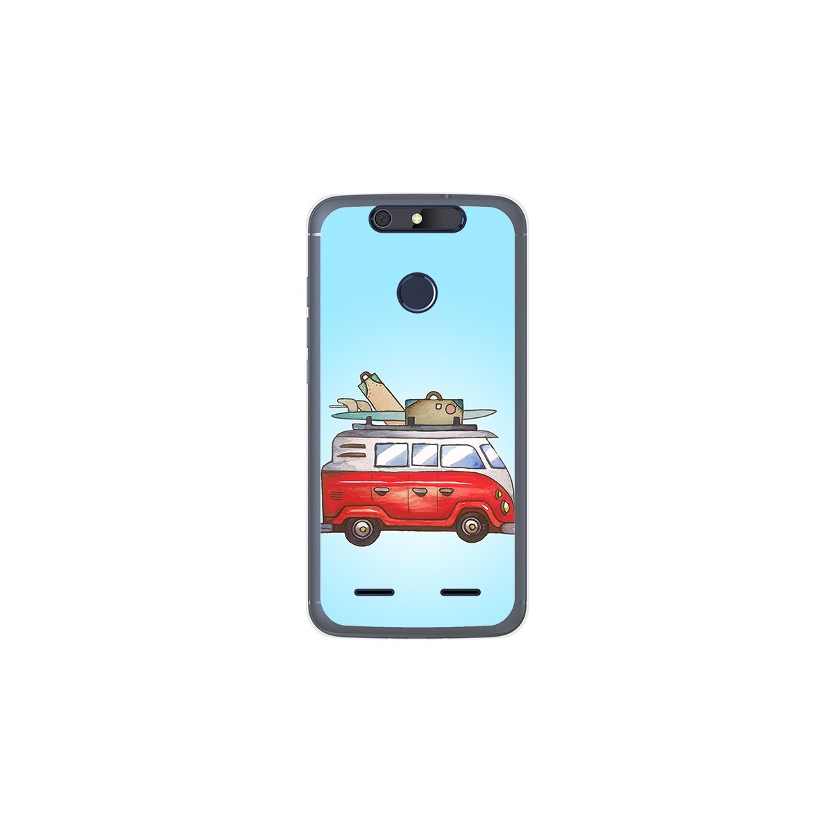 Funda Gel Tpu para Zte Blade V8 Lite Diseño Furgoneta Dibujos