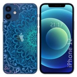 Funda Gel Transparente para Iphone 12 / 12 Pro (6.1) diseño Mandala Dibujos
