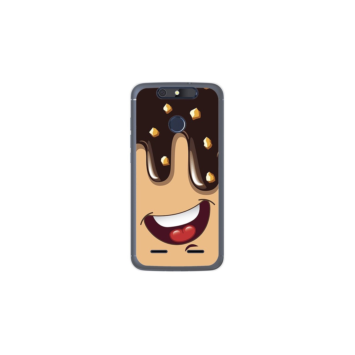 Funda Gel Tpu para Zte Blade V8 Lite Diseño Helado Chocolate Dibujos