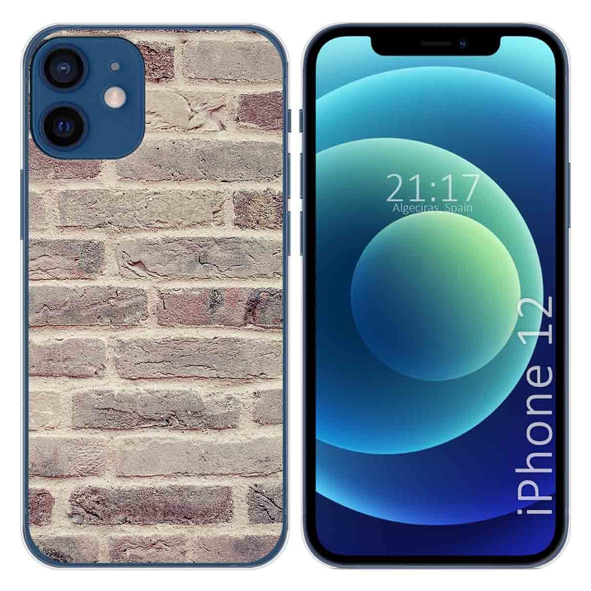 Funda Gel Tpu para Iphone 12 / 12 Pro (6.1) diseño Ladrillo 01 Dibujos