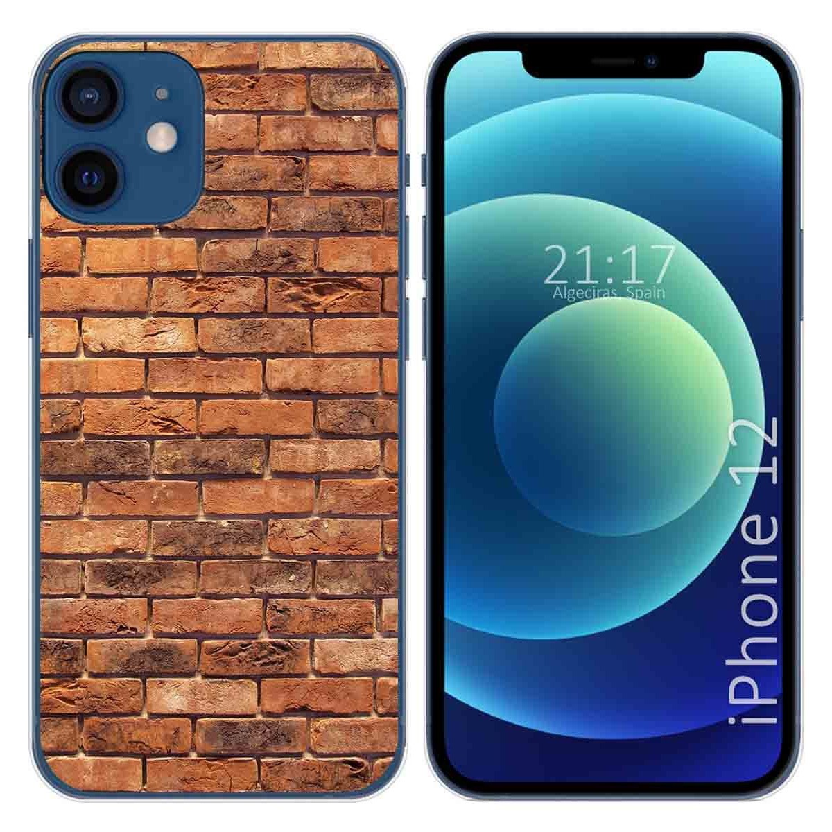 Funda Gel Tpu para Iphone 12 / 12 Pro (6.1) diseño Ladrillo 04 Dibujos