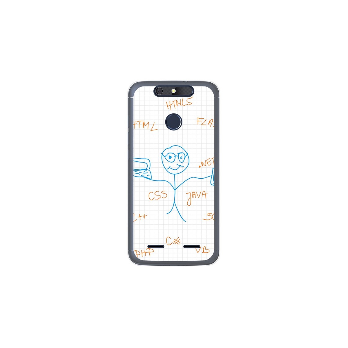 Funda Gel Tpu para Zte Blade V8 Lite Diseño Informatico Dibujos