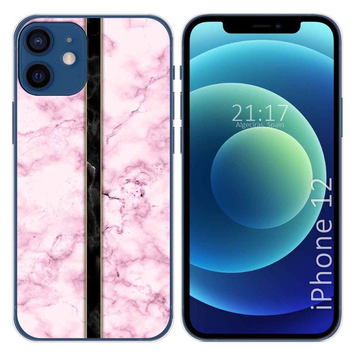 Funda Gel Tpu para Iphone 12 / 12 Pro (6.1) diseño Mármol 04 Dibujos