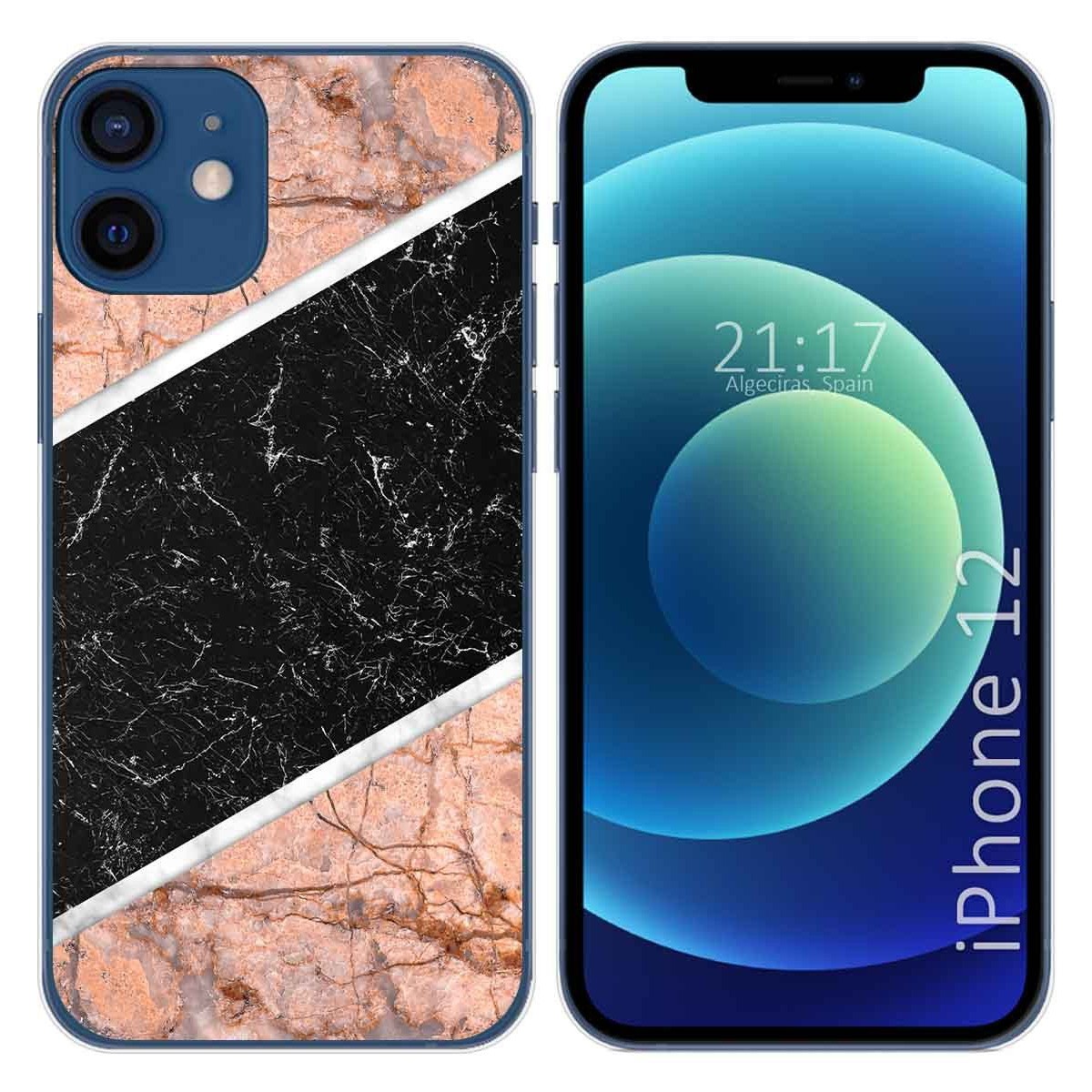 Funda Gel Tpu para Iphone 12 / 12 Pro (6.1) diseño Mármol 07 Dibujos