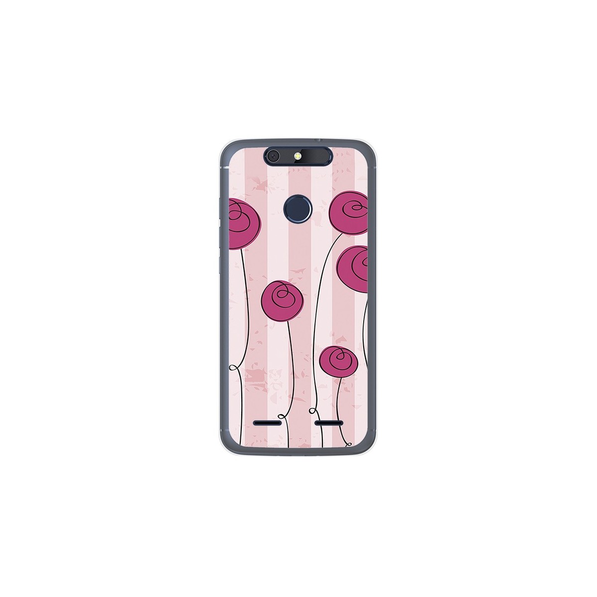 Funda Gel Tpu para Zte Blade V8 Lite Diseño Flores Vintage Dibujos