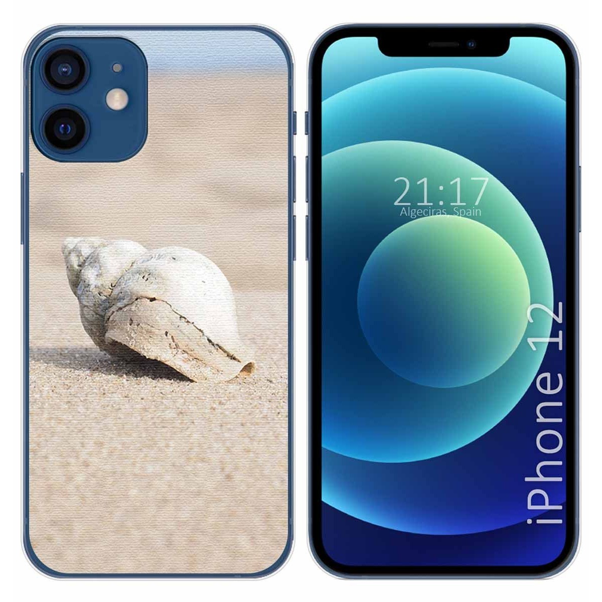 Funda Gel Tpu para Iphone 12 / 12 Pro (6.1) diseño Concha Dibujos