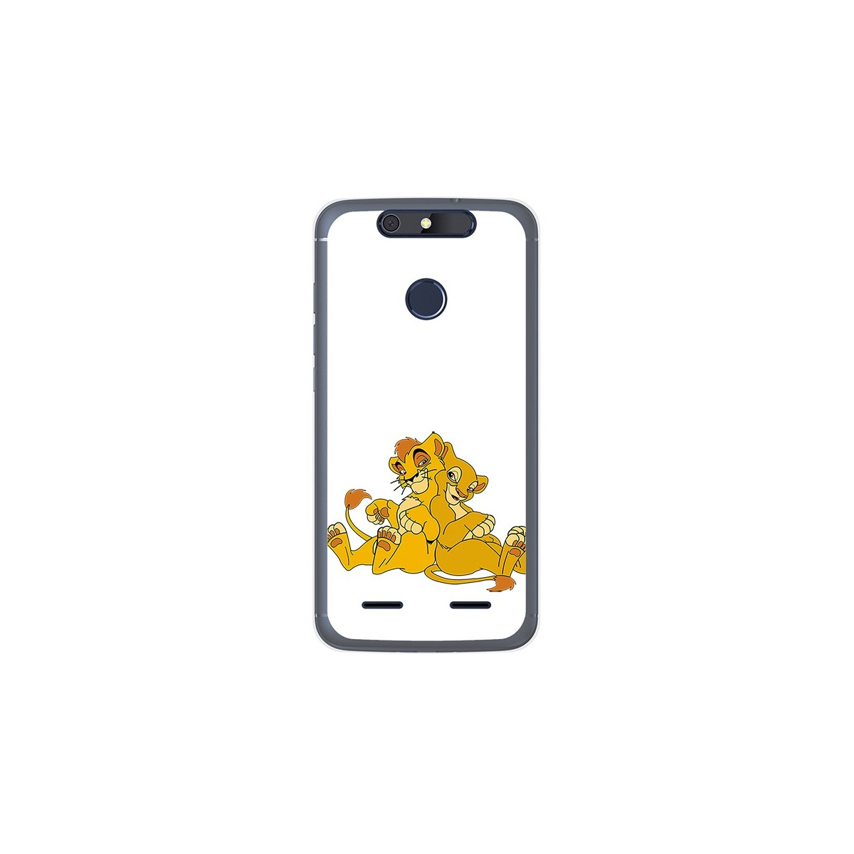 Funda Gel Tpu para Zte Blade V8 Lite Diseño Leones Dibujos