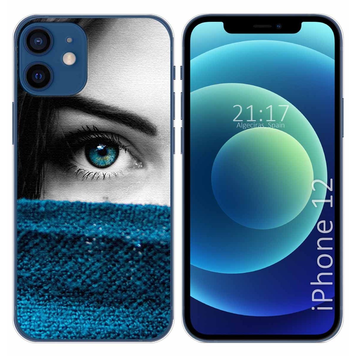 Funda Gel Tpu para Iphone 12 / 12 Pro (6.1) diseño Ojo Dibujos