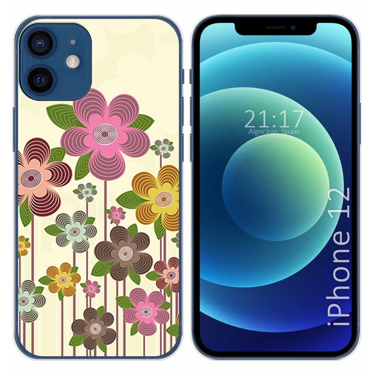 Funda Gel Tpu para Iphone 12 / 12 Pro (6.1) diseño Primavera En Flor Dibujos