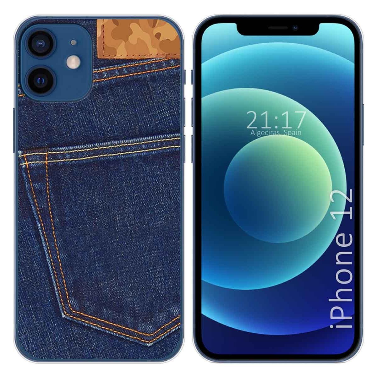 Funda Gel Tpu para Iphone 12 / 12 Pro (6.1) diseño Vaquero Dibujos