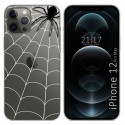 Funda Gel Transparente para Iphone 12 Pro Max (6.7) diseño Araña Dibujos
