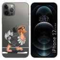 Funda Gel Transparente para Iphone 12 Pro Max (6.7) diseño Avestruz Dibujos