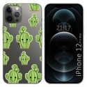 Funda Gel Transparente para Iphone 12 Pro Max (6.7) diseño Cactus Dibujos