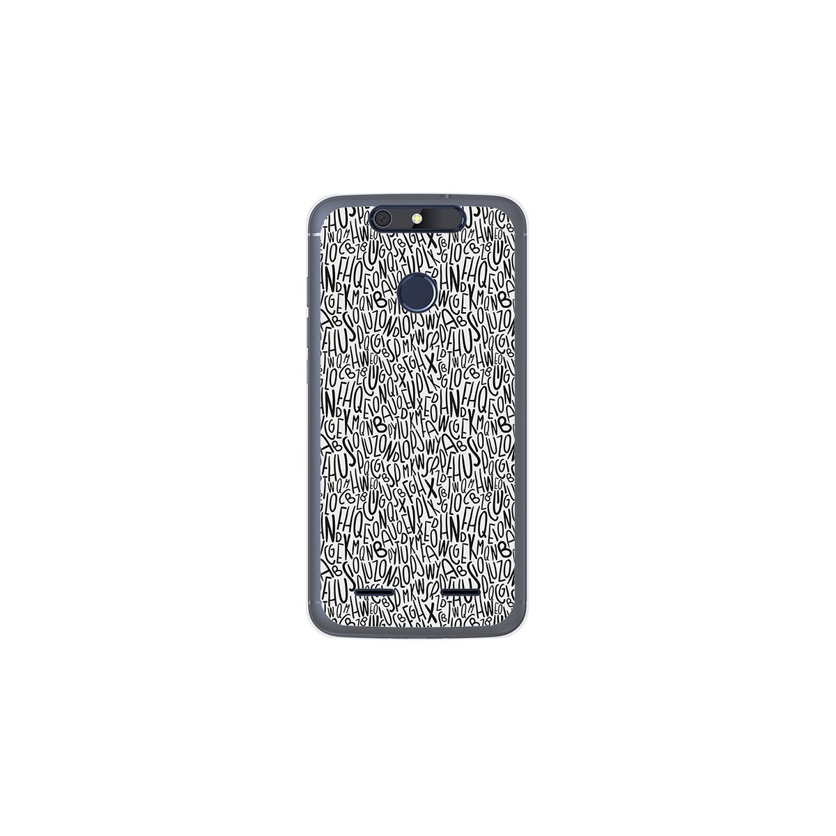 Funda Gel Tpu para Zte Blade V8 Lite Diseño Letras Dibujos